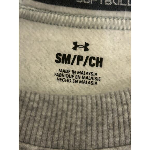 Under Armour Gray Softball Sweatshirt SZ S NWT - Picture 6 of 10
